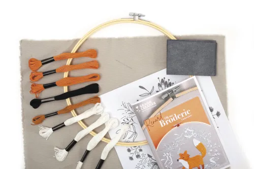 Borduurring Vos – DIY borduurpakket inhoud