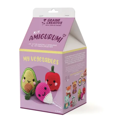 Haakset Groenten (3 stuks) – Amigurumi DIY-pakket