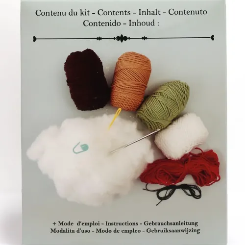 Haakset pop Lina - Amigurumi DIY-pakket i.s.m. Ligne Rétro inhoud