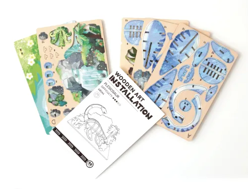 Houten Plesiosaurus – DIY bouwpakket inhoud