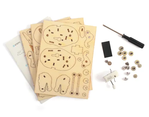 Houten T-Rex – DIY bouwpakket inhoud