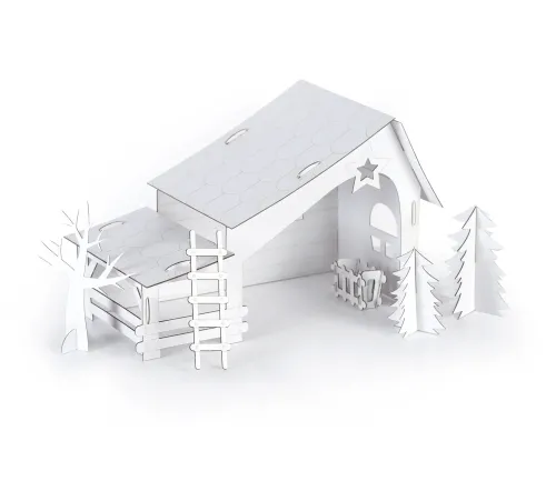 Kerststal van karton – DIY kerstdecoratie