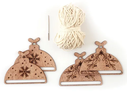 Macramé Kersthangers (4 stuks) – DIY kerstdecoratie inhoud