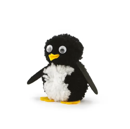 Pompon Pinguïn – DIY kinder knutselset display