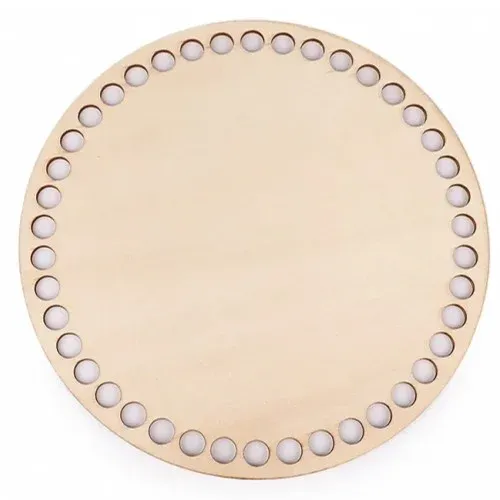 Ronde houten mandbodem – DIY basisvorm Ø 20 cm