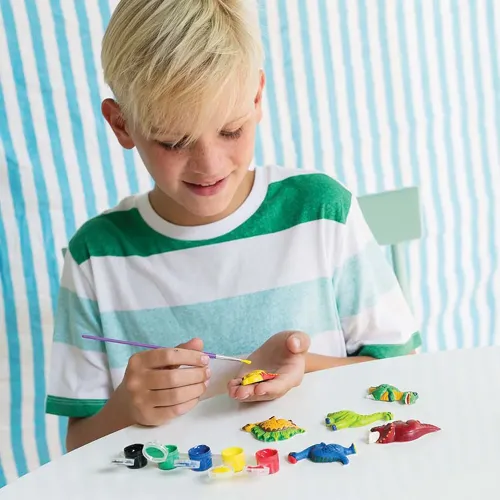 4M Vorm en Verf Koelkastmagneten Dinosaurus – DIY techniekset display