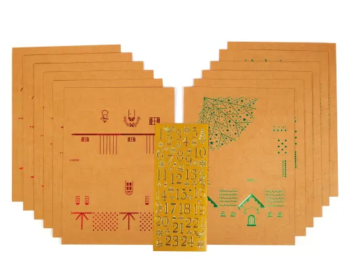 Adventskalender Kerstdorp – DIY bouwpakket inhoud