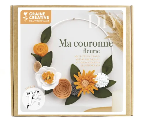 Vilten Bloemenkrans – DIY wanddecoratie