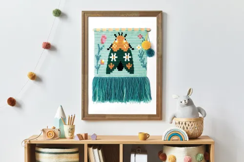 Borduurpakket Nachtvlinder – DIY wanddecoratie verhouding