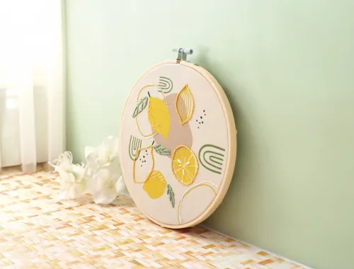 Borduurring Citroen – DIY borduurpakket display