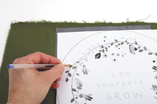 Borduurring Let Yourself Grow – DIY borduurpakket patroon tekenen