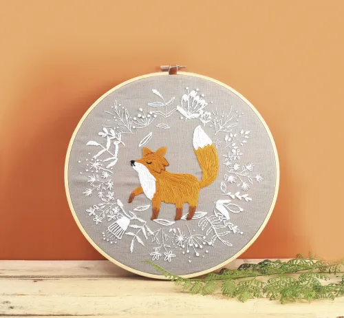 Borduurring Vos – DIY borduurpakket display