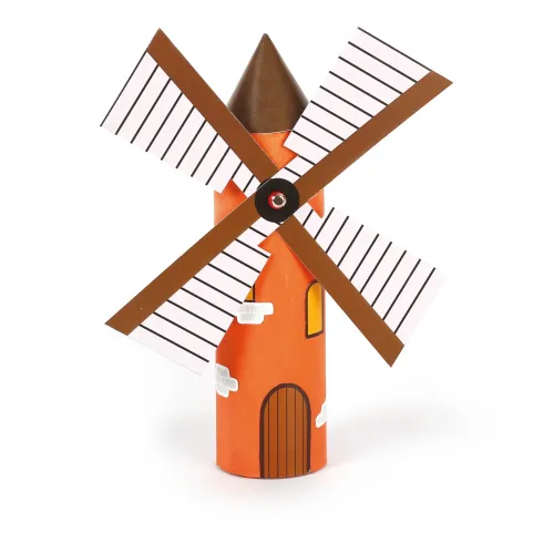 Creaties knutselen – DIY upcycling set molen display