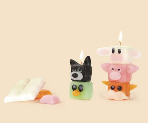 DIY kaarsenset dierentotem