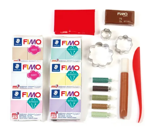 Fimo® Kawaii koffer zoetigheden – DIY miniatuurset | 18-delig