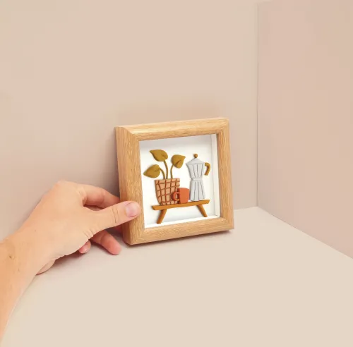 Fimo® Wanddecoratie Koffiehoek – DIY decoratieset display
