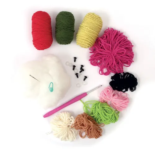 Haakset Groenten (3 stuks) – Amigurumi DIY-pakket inhoud
