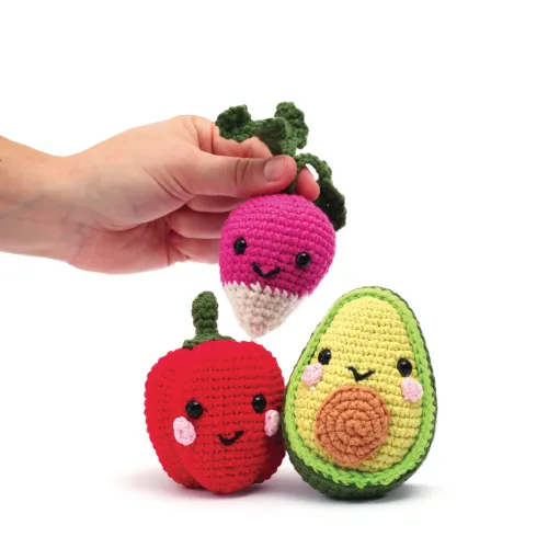 Haakset Groenten (3 stuks) – Amigurumi DIY-pakket verhouding