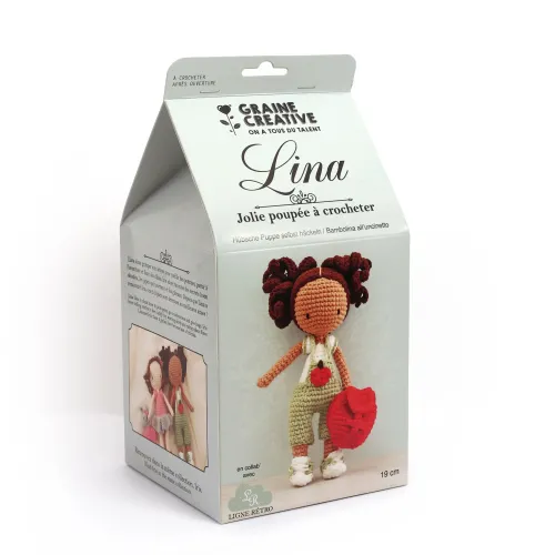 Haakset pop Lina - Amigurumi DIY-pakket i.s.m. Ligne Rétro