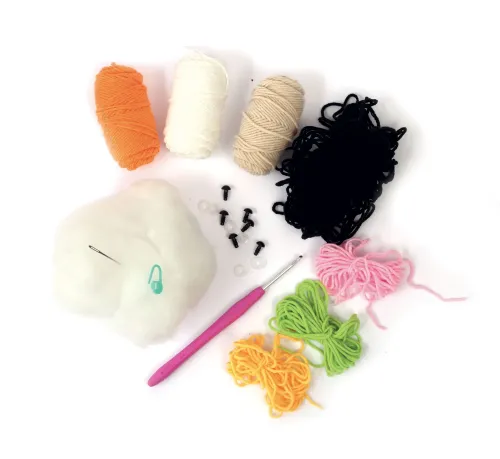 Haakset Sushi (3 figuren) – Amigurumi DIY-pakket inhoud