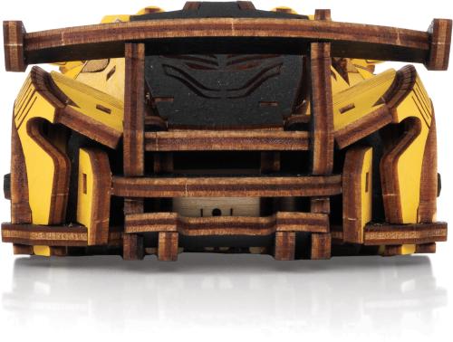Houten Sportwagen Geel – DIY bouwpakket back