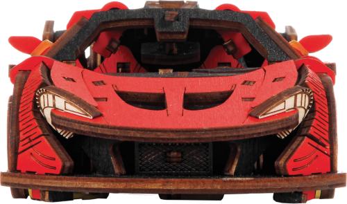 Houten Sportwagen Rood – DIY bouwpakket front