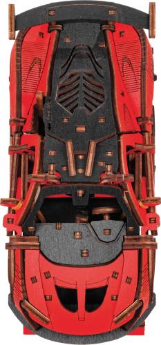 Houten Sportwagen Rood – DIY bouwpakket overview