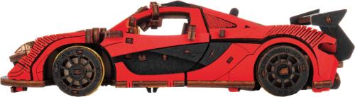 Houten Sportwagen Rood – DIY bouwpakket side