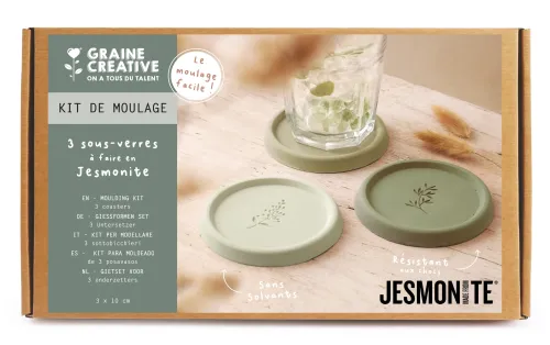 Jesmonite onderzetters (3 stuks) – DIY gietset | Oplosmiddelvrij en stootvast