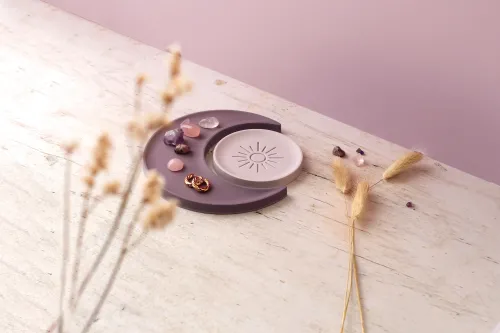 Jesmonite sieradenschaal zon en maan (2-delig) – DIY gietset display