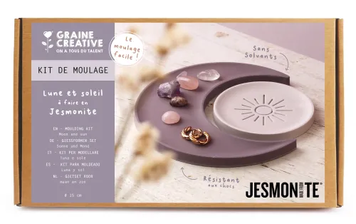 Jesmonite sieradenschaal zon en maan (2-delig) – DIY gietset
