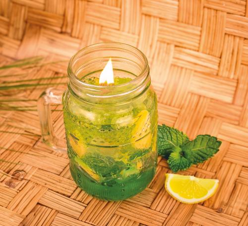 Kaarsenset Mojito – DIY kaars maken display