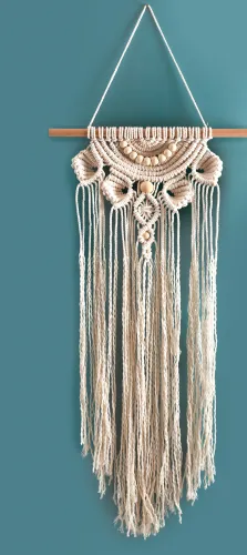 Macramé wandhanger (22 x 55 cm) – DIY wanddecoratie display