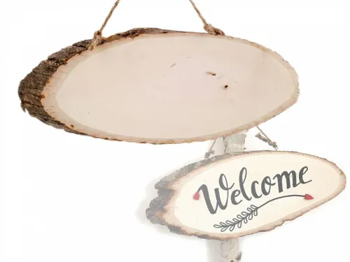 Ovalen houten boomschijf – DIY basisvorm display