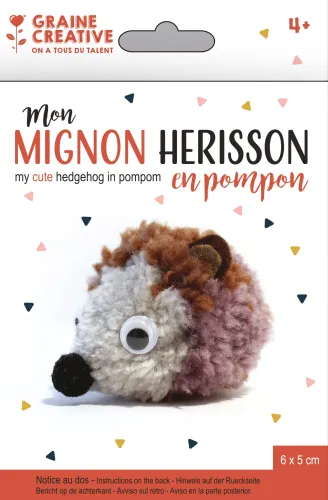 Pompon Egel – DIY kinder knutselset