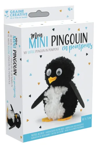 Pompon Pinguïn – DIY kinder knutselset verpakking
