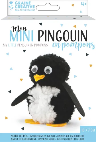 Pompon Pinguïn – DIY kinder knutselset