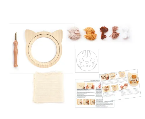Punch Needle Kat – DIY borduurpakket inhoud