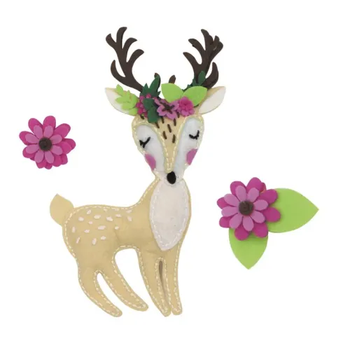 Vilt mobiel natuur – DIY viltpakket detail